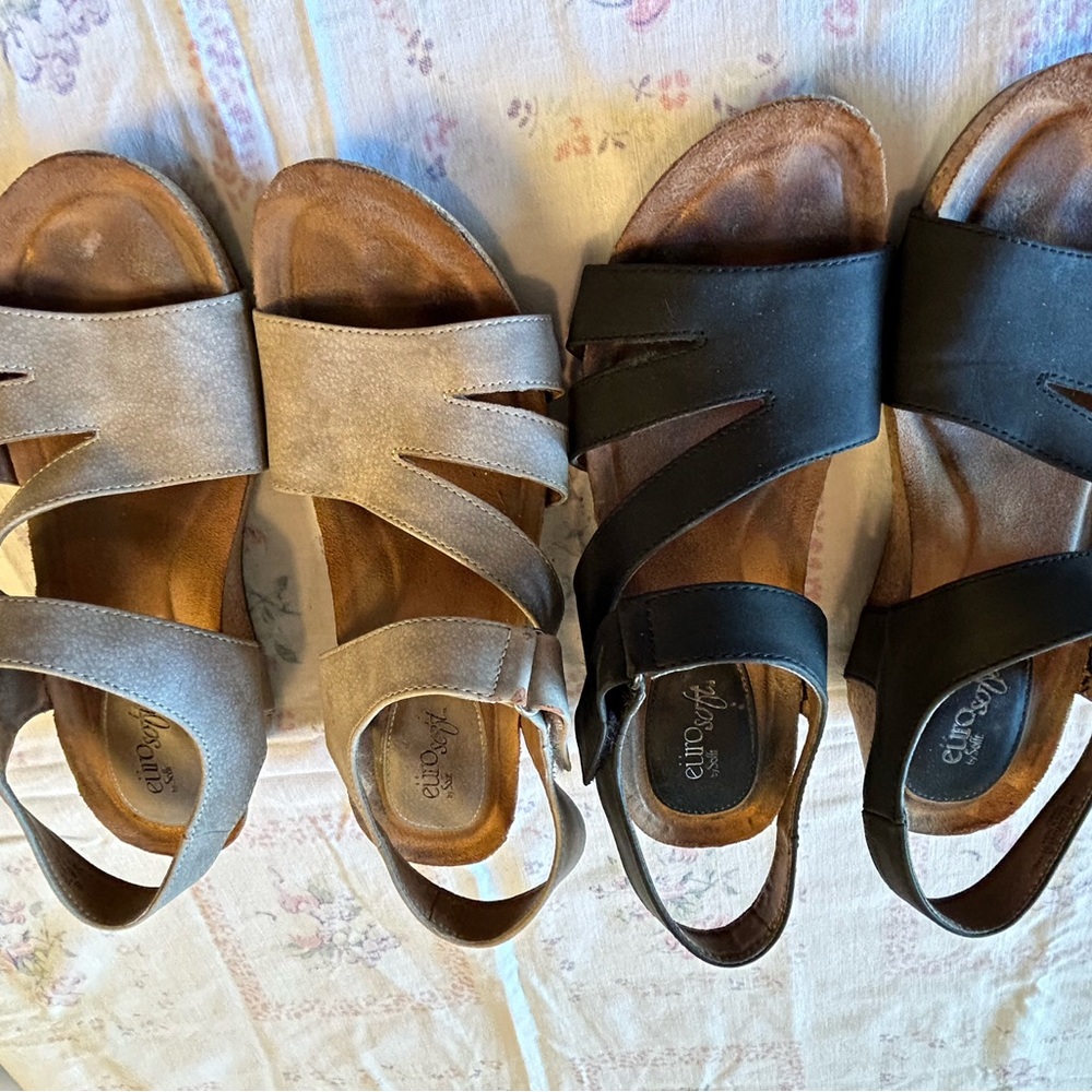 Stylish Women's Sandals - Black and Gray